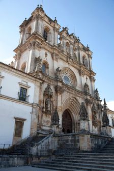 Baroque facade of the Monastery of Alcobaca, Alcobaca, Portugal, 2009. Creator: Samuel Magal