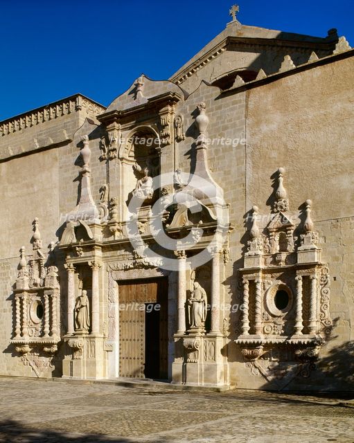 Baroque portal, Royal Abbey of Santa Maria de Poblet, Vimbodi, Tarragona province, Spain, 1999.  Creator: LTL.