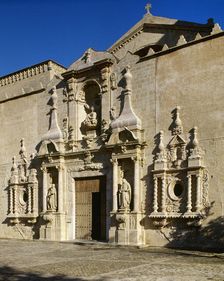 Baroque portal, Royal Abbey of Santa Maria de Poblet, Vimbodi, Tarragona province, Spain, 1999. Creator: LTL