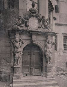 Baroque portal with atlantes (telamons), Rothenburg ob der Tauber, 1890-1900. Creator: Unknown