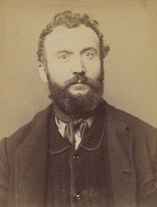 Barla. Jean Michel. 46 ans, né à Sirié (Italie). Mécanicien. Anarchiste. 2/3/94., 1894. Creator: Alphonse Bertillon