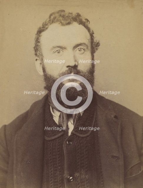 Barla. Jean Michel. 46 ans, né à Sirié (Italie). Mécanicien. Anarchiste. 2/3/94., 1894. Creator: Alphonse Bertillon.