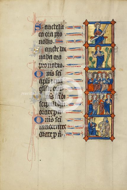 Barlaam Instructing Josaphat in the True Faith; Barlaam und Josaphat, 1469. Creators: Hans Schilling, Diebolt Lauber.