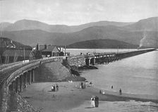 Barmouth Bridge and Cader Idris c1896. Artist: H Owen