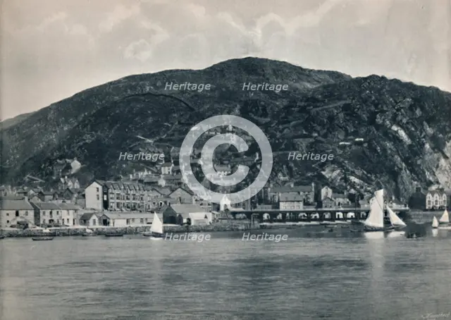 'Barmouth - View from the Mawddach, Showing Heights', 1895. Artist: Unknown.