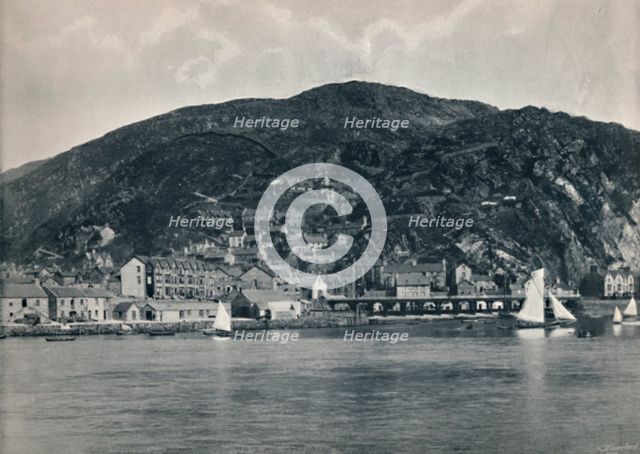 'Barmouth - View from the Mawddach, Showing Heights', 1895. Artist: Unknown.