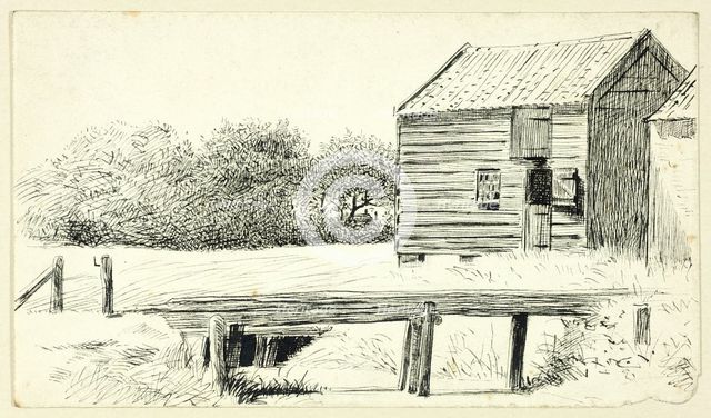 Barn and Bridge, n.d. Creator: Henry Stacy Marks.