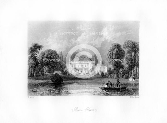 Barn Elms, Richmond upon Thames, 19th century.Artist: H Griffiths