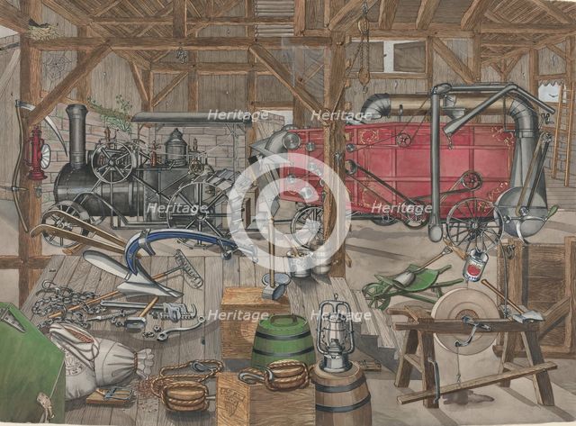 Barn Gangway, 1935/1942. Creator: Perkins Harnly.