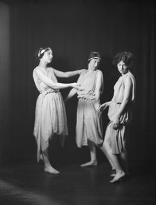 Barnard College group with Miss Larsen, ca. 1924. Creator: Arnold Genthe