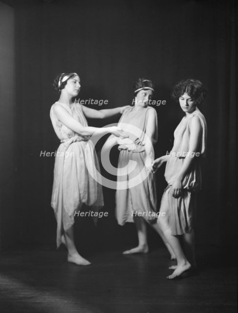 Barnard College group with Miss Larsen, ca. 1924. Creator: Arnold Genthe.
