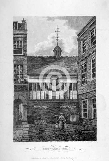Barnard's Inn, City of London, 1804. Artist: Anon