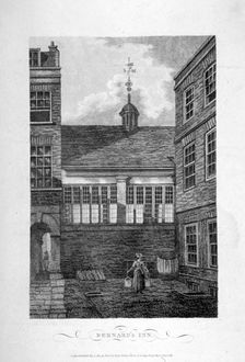 Barnard's Inn, City of London, 1804. Artist: Anon