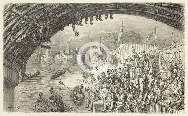 Barnes Bridge, 1872.  Creator: Stéphane Pannemaker.