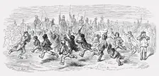 Barnes Common - Calling the Carriages 1872. Creator: Gustave Doré