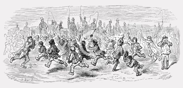 'Barnes Common - Calling the Carriages', 1872.  Creator: Gustave Doré.