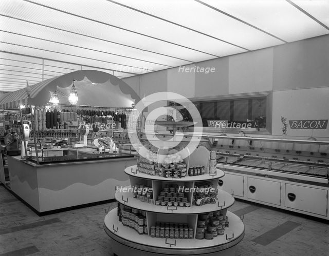 Barnsley Co-op, butchery department, 1957. Creator: Michael Walters.