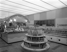 Barnsley Co-op, butchery department, 1957. Creator: Michael Walters