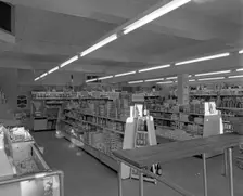 Barnsley Co-op, Kendray branch interior, Barnsley, South Yorkshire, 1961. Creator: Michael Walters