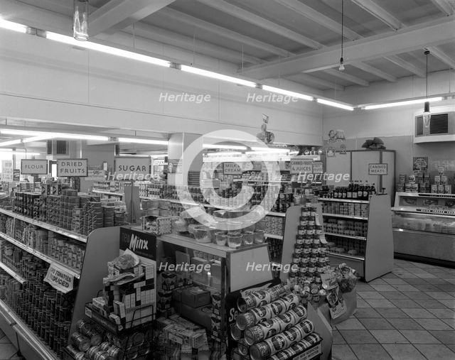 Barnsley Co-op, Kendray branch interior, Barnsley, South Yorkshire, 1961.  Artist: Michael Walters