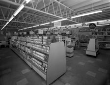 Barnsley Co-op, interior of the Jump Branch, near Barnsley, South Yorkshire, 1961. Creator: Michael Walters