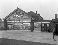 Barnsley Co-op, Smithies branch exterior, South Yorkshire, 1961. Creator: Michael Walters