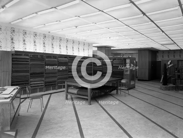 Barnsley Co-operative society, men's tailoring department, South Yorkshire, 1960. Creator: Michael Walters.