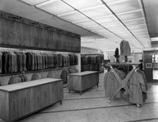 Barnsley Co-operative society, men's tailoring department, South Yorkshire, 1960. Creator: Michael Walters