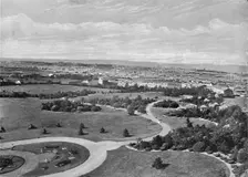 Barnsley Park and Town c1896. Artist: Warner Gothard