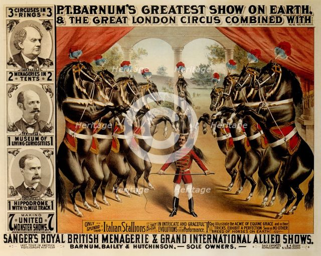 Barnum's Greatest Show On Earth, 1882. Artist: The Strobridge Lithographing Company  