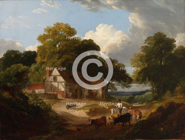 Barnyard Scene, late 18th-early 19th century. Creator: Robert Ladbrooke.