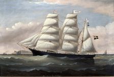 Barque Oden, (c1840s). Creator: O. P. Kolsboe