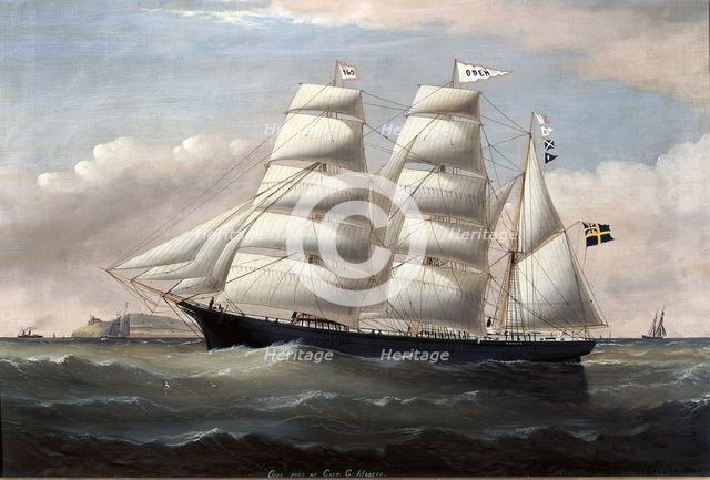 Barque Oden, (c1840s). Creator: O. P. Kolsboe.