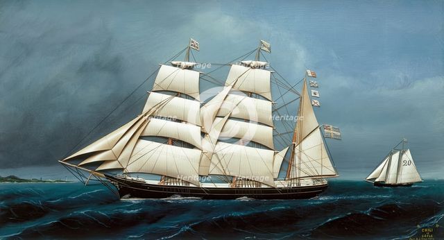 Barque Chili, 1877. Creator: Carolus Ludovicus Weyts.