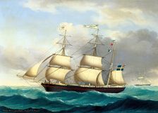 Barque Daniel, 1855. Creator: Petersen & Holm