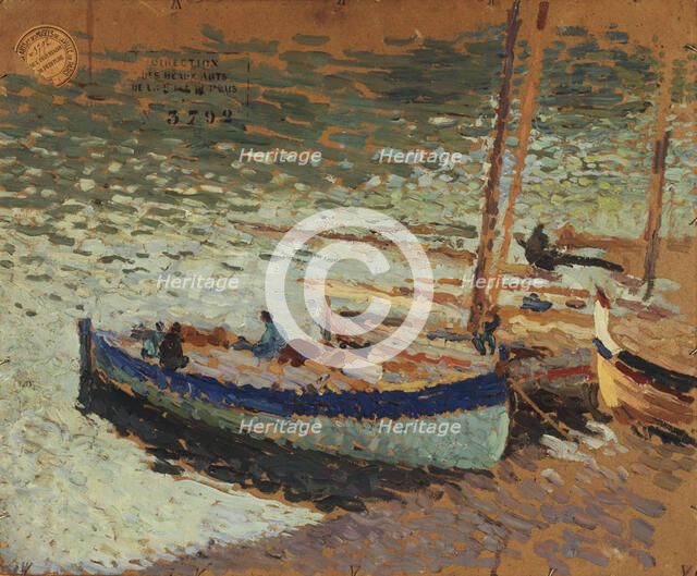 Barques au port, between 1930 and 1932.  Creator: Henri Jean Guillaume Martin.