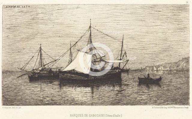 Barques de Cabotage. Creator: Adolphe Appian.