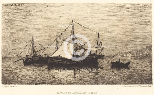 Barques de Cabotage. Creator: Adolphe Appian.