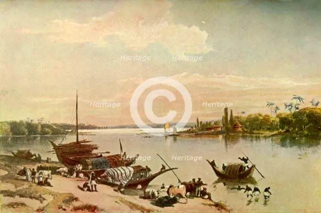 'Barrackpur - On the Ganges Near Calcutta', 1840s, (1901). Creator: Charles Stewart Hardinge.