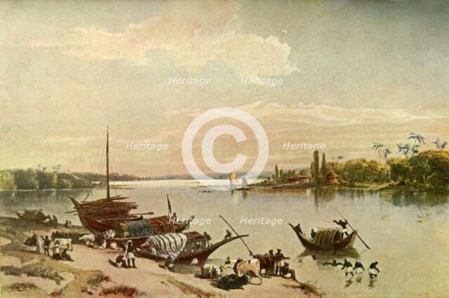 'Barrackpur - On the Ganges Near Calcutta', 1840s, (1901). Creator: Charles Stewart Hardinge.