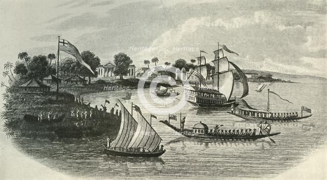 'Barrackpore House, from the Hugli, 1803', (1925). Creator: Unknown.