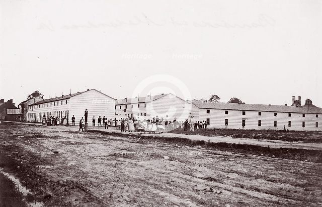 Barracks at Alexandria, Virginia, 1861-65. Creator: Unknown.