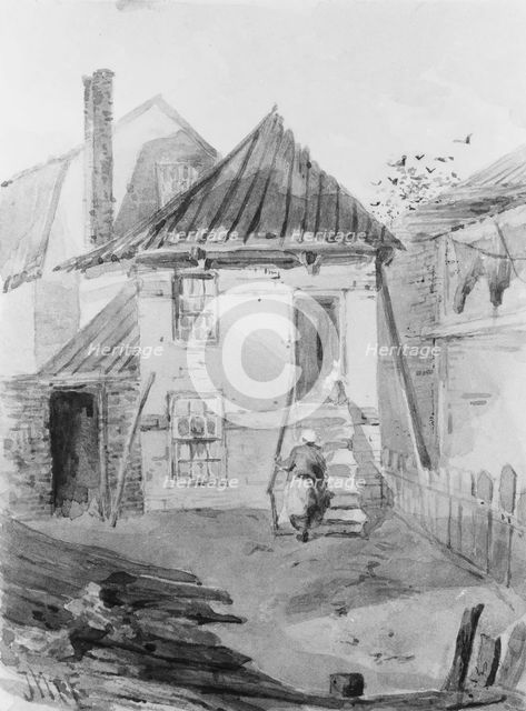 Barracks at Fort Pitt (from Cropsey Album), . Creator: John Mackie Falconer.