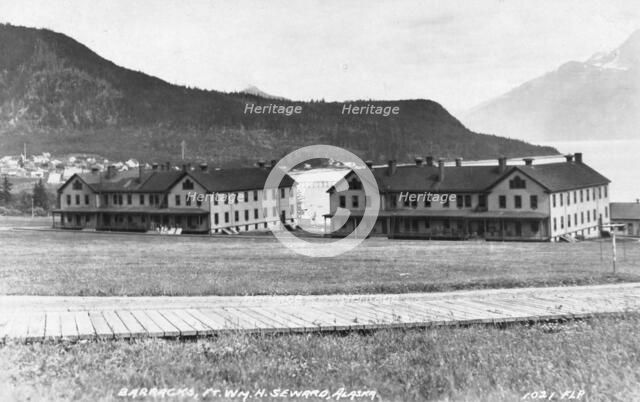 Barracks at Ft. Wm. H. Seward, between c1900 and c1930. Creator: Unknown.