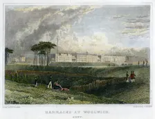 Barracks at Woolwich, Kent c1830. Artist: J Hinchliff