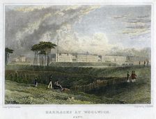 Barracks at Woolwich, Kent c1830. Artist: J Hinchliff