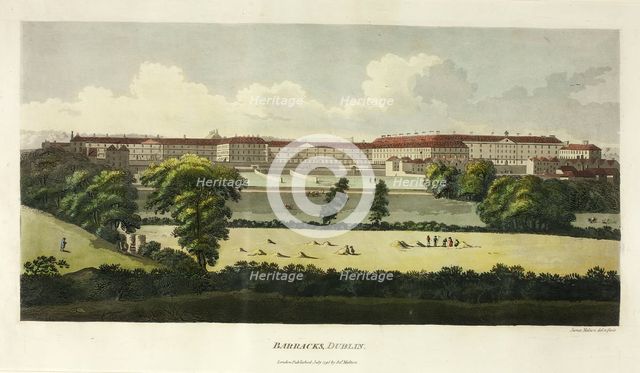 Barracks, Dublin, published July 1795. Creator: James Malton.