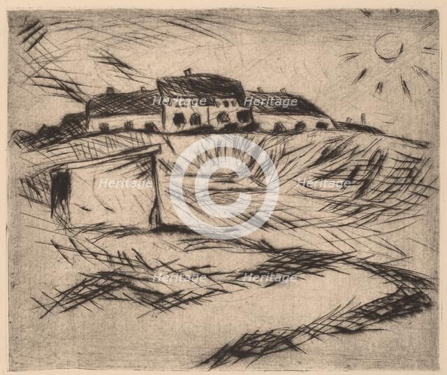 Barracks (Kaserne), 1916. Creator: Walter Gramatté.