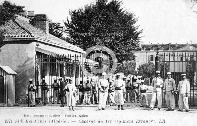 Barracks of the 1st Regiment of the French Foreign Legion, Sidi Bel Abbes, Algeria, 1907. Artist: Boumendil