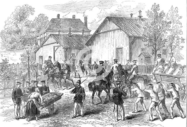Barracks of the German Troops at Rheims, 1872. Creator: Unknown.